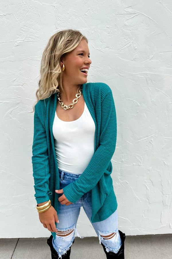 Turquoise cardigan outfit outlet